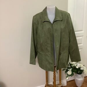 Tan Jay fax suede blazer Jacket 24 W